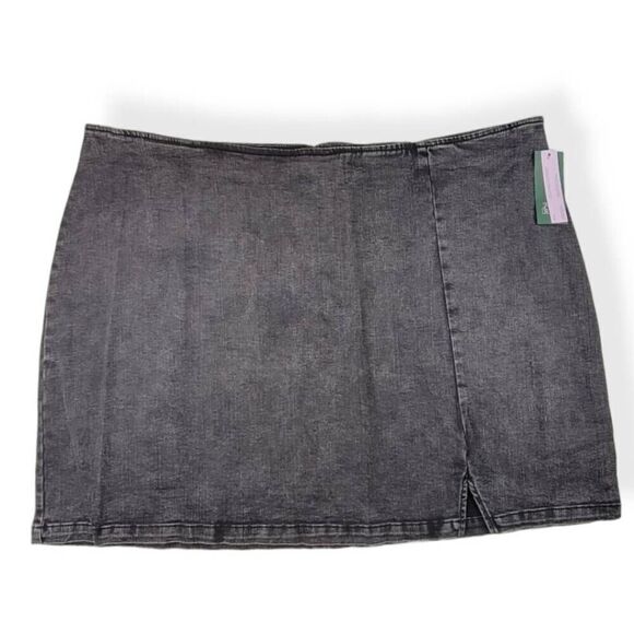 Wild Fable Black Mini Jean Skirt 22W - Picture 1 of 3